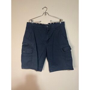 Lot of 2 Iron Co Mens Cargo Shorts Size 36 Navy Blue and Grey Camo Bundle